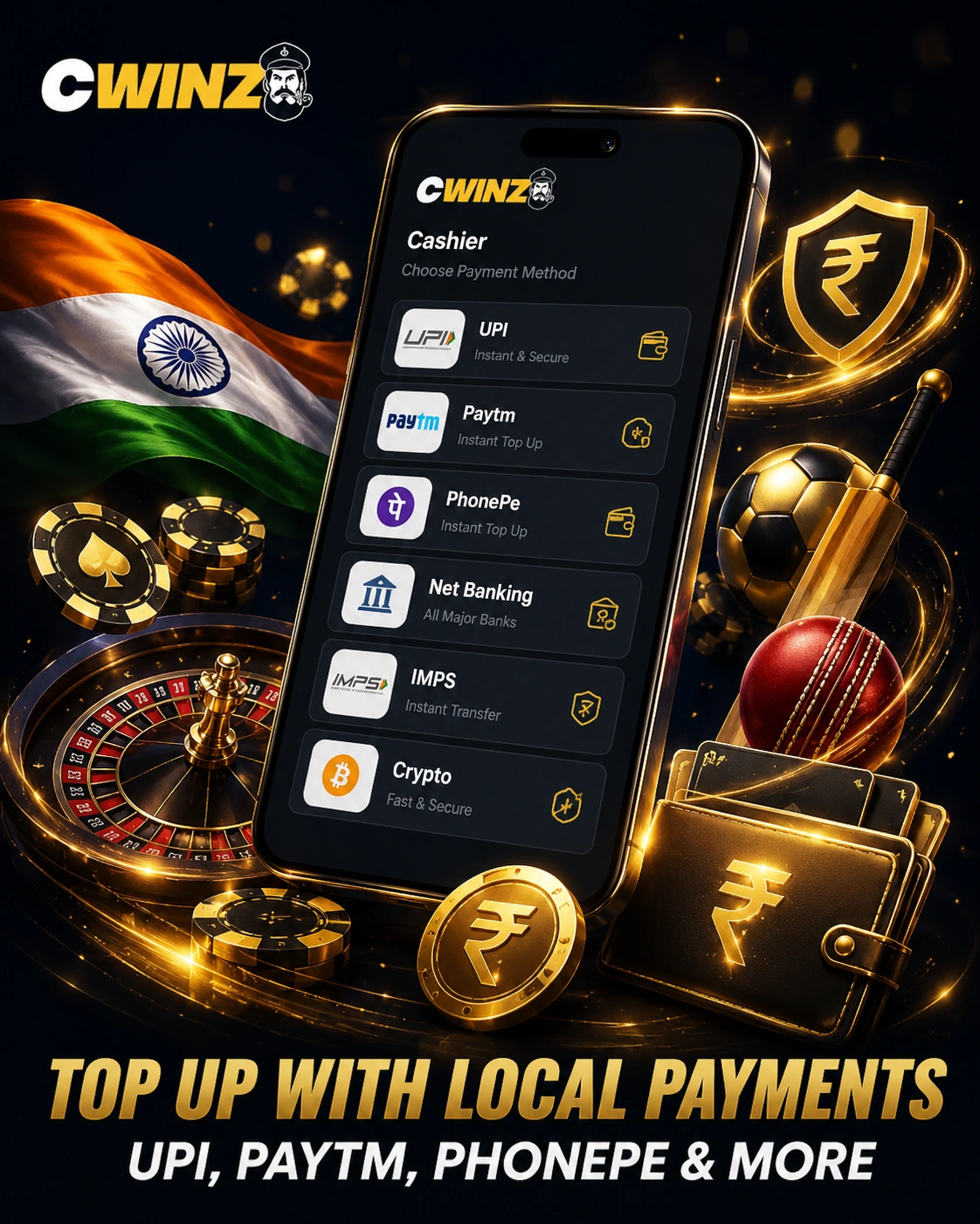 Cwinz payment options